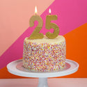 Gold Glitter Number Birthday Candles