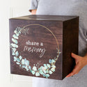 Celebration of Life Memory Funeral Guest Book and Box for Memorial Service