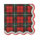 Green Plaid Christmas 10" Square Dinner Plates