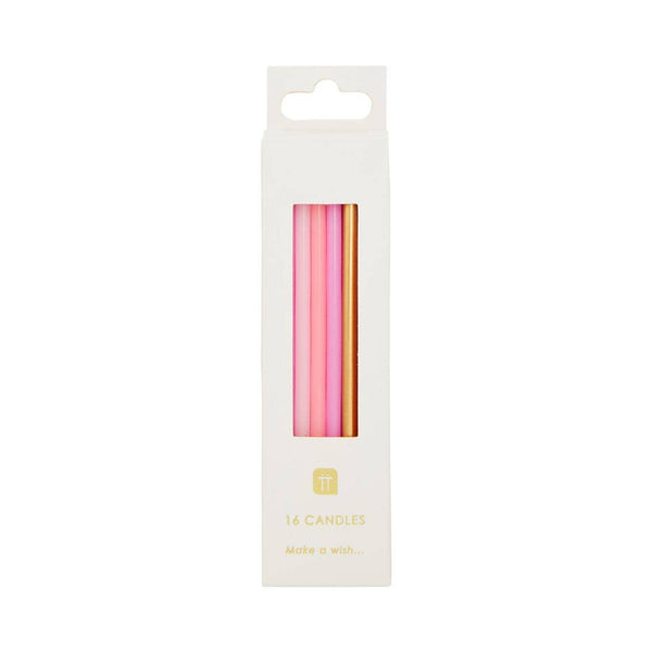 Rose Birthday Candles - 16 Pack