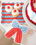 Patriotic Scalloped Bow Paper Plates