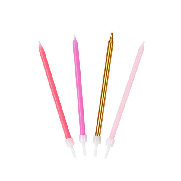 Rose Birthday Candles - 16 Pack