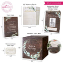 Celebration of Life Memory Funeral Guest Book and Box for Memorial Service