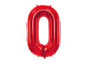 Foil Balloon Number 0 Red