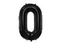 Foil Balloon Number 0 Black
