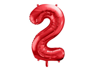 Foil Balloon Number 2 Red