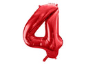 Foil Balloon Number 4 Red