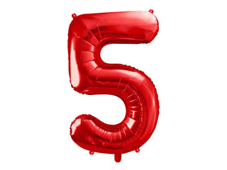 Foil Balloon Number 5 Red