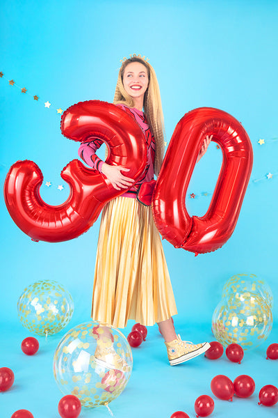 Foil Balloon Number 6 Red