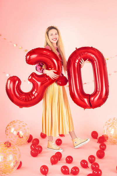 Foil Balloon Number 6 Red
