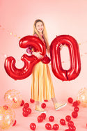 Foil Balloon Number 6 Red