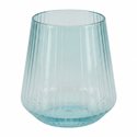 Blue ribbed cup