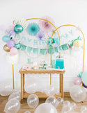 Mermaid Party Fan Set – 6 Pastel Decorations for Under-the-Sea Events