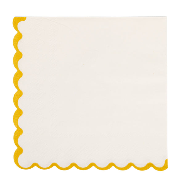 Gold Foil Floral Cocktail Napkin