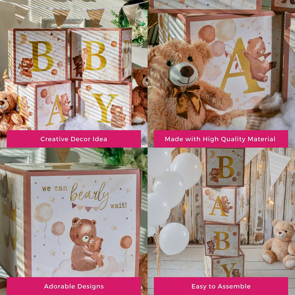 We Can Bearly Wait Baby Block Boxes
