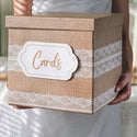 Rustic Elegance Wedding and Party Card Box - Burlap and Lace