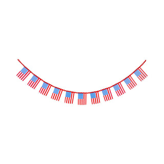 Gingham American Flag Banner