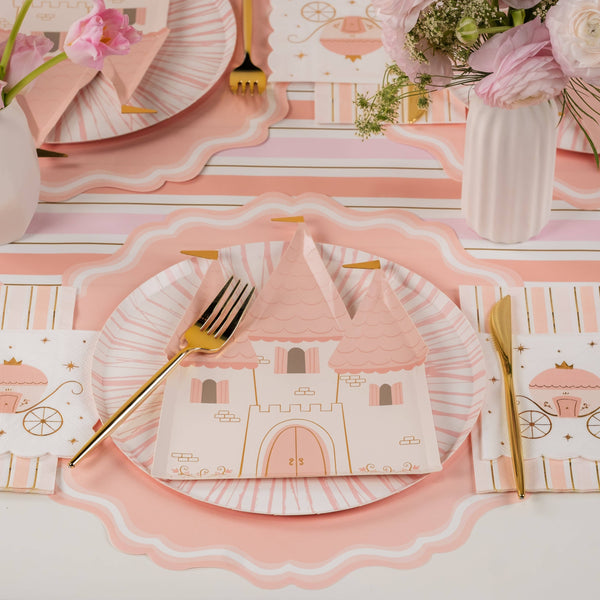 Princess Castle Shaped Birthday Party Plates