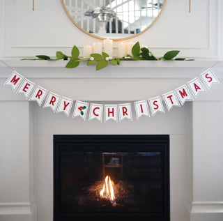 Merry Christmas Banner White