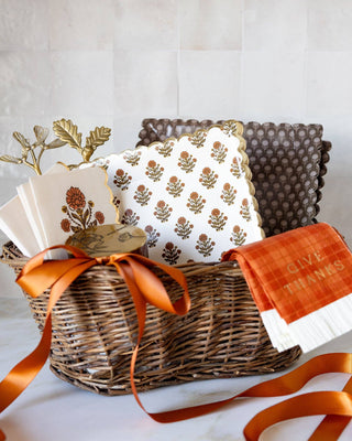 Dark Plaid Fall Cocktail Napkin