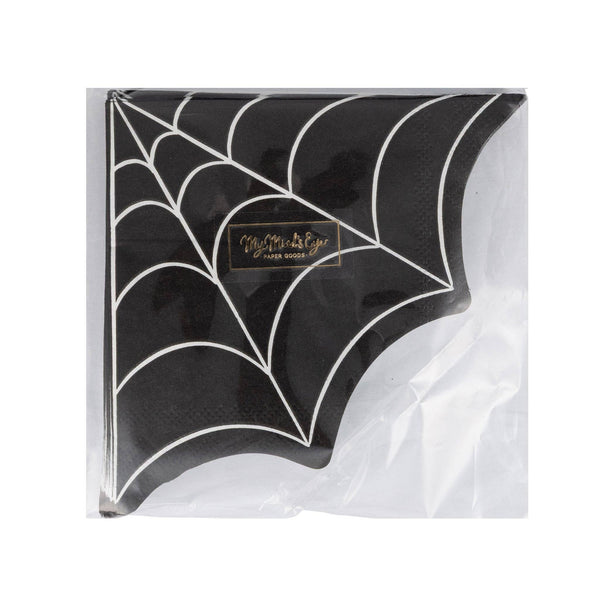 Spider Web Halloween Cocktail Napkins