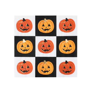 Orange Jack-O-Lantern Large Napkins (Set of 20)