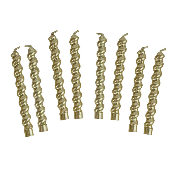 White & Gold Candles - 16 Pack | Birthday Candles