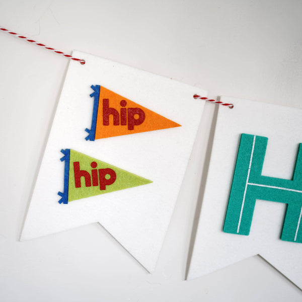 Hip Hip Hooray Banner - Birthdays, Graduations, Anniversaries, Parties