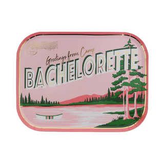 Camp Bachelorette Postcard Dinner Plates