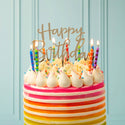 Rainbow Birthday Candles - 24 Pack | Cake Candles