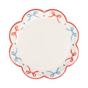 Patriotic Scalloped Bow Paper Plates