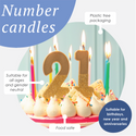 Gold Glitter Number Birthday Candles