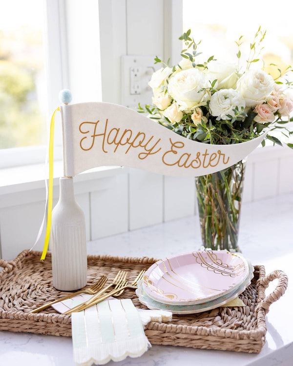 Spring Easter Egg Plate Set