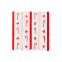 Christmas Peppermint Candy Scalloped Napkins (Set of 20)