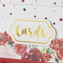 Burgundy Blush Floral Collapsible Card Box