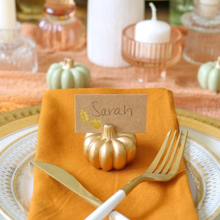 Harvest Gold Pumpkin Place Card Holders