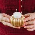2-in-1 Pumpkin Tealight/Candlestick Holder (Set of 6) - Gold