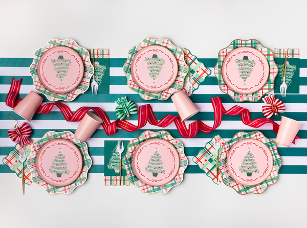 Christmas Tree Plaid Guest Towels, 3-Ply (Set of 20)