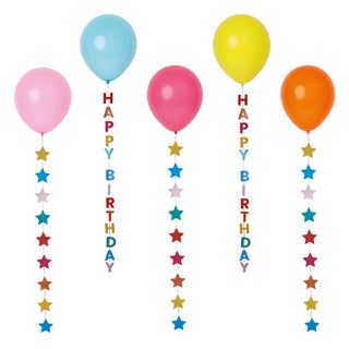Birthday Brights Balloons With Star and Happy Birthday Tails