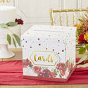 Burgundy Blush Floral Collapsible Card Box