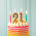 Gold Glitter Number Birthday Candles