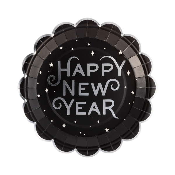 Black Glitter and Silver Foil New Year Tiaras