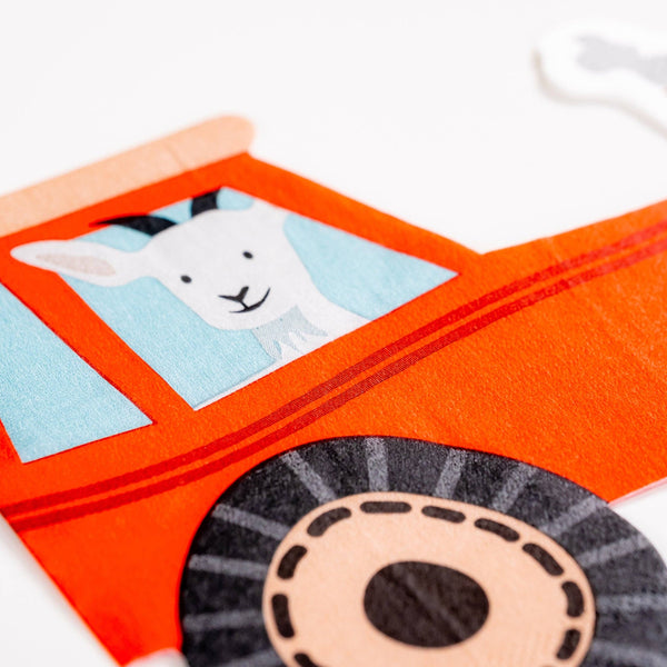Farm Tractor Napkin