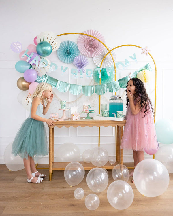 Mermaid Party Fan Set – 6 Pastel Decorations for Under-the-Sea Events