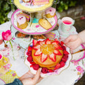 Floral Paper Teacups with Saucers – Set of 12 for Tea Party Decor