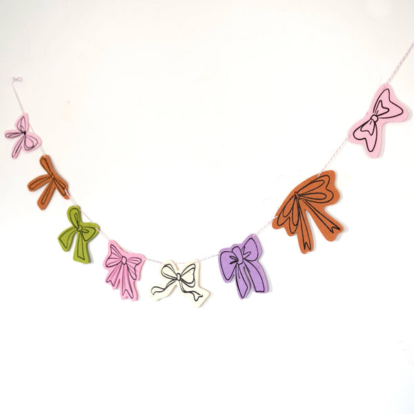 Bows Felt Garland Print Premium Bunting