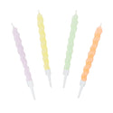 Pastel Twirl Birthday Candles - 8 Pack | Cake Candles