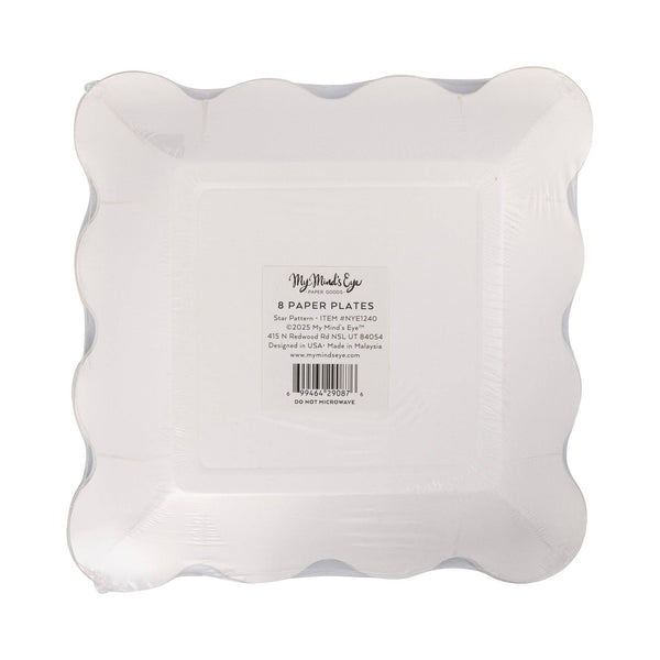 Black and Gold Star Pattern Plate