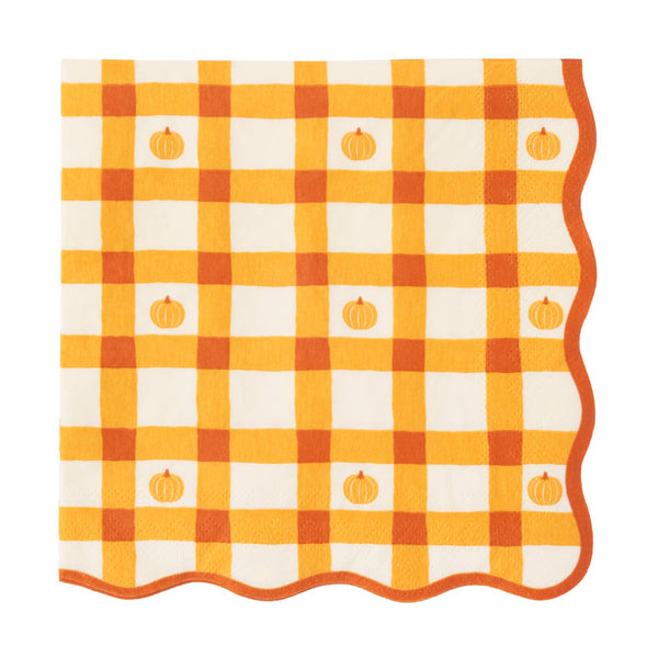 Watercolor Pumpkin Shaped Napkins