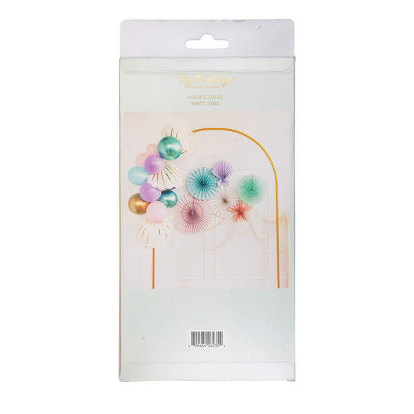 Mermaid Party Fan Set – 6 Pastel Decorations for Under-the-Sea Events
